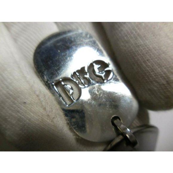 Dolce & Gabbana Red Enamel Chrome Dog Tag - Picture 6 of 7